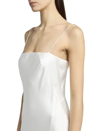 Giorgio Armani Women's Silk Square-Neck A-Line Midi-Dress | Thumbnail 5 Giorgio Armani Women's Silk Square-Neck A-Line Midi-Dress | Thumbnail 5