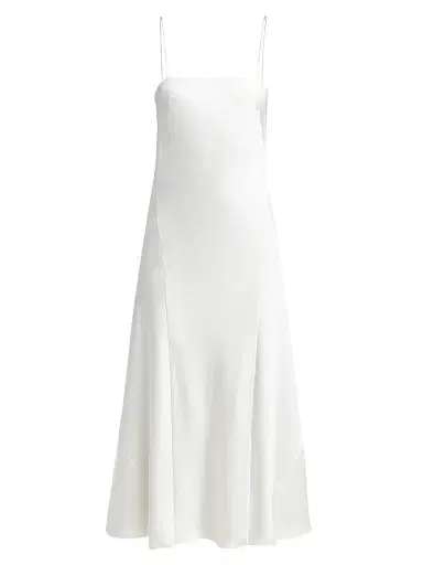 Giorgio Armani Women's Silk Square-Neck A-Line Midi-Dress | Thumbnail 1 Giorgio Armani Women's Silk Square-Neck A-Line Midi-Dress | Thumbnail 1