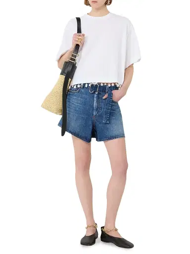 Sportmax Women's Pearl Embroidered Cropped T-Shirt | Thumbnail 2 Sportmax Women's Pearl Embroidered Cropped T-Shirt | Thumbnail 2
