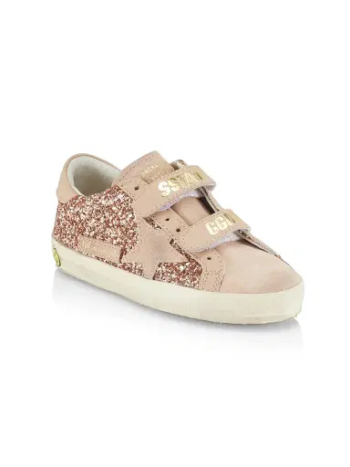 Golden Goose Girl's Baby Girl's, Little Girl's & Girl's Old School Glitter-Embellished Suede Sneakers | Thumbnail 1 Golden Goose Girl's Baby Girl's, Little Girl's & Girl's Old School Glitter-Embellished Suede Sneakers | Thumbnail 1