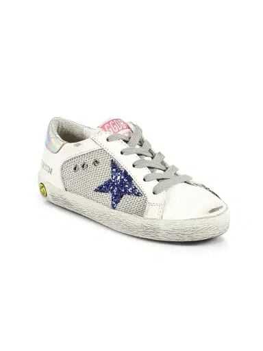Golden Goose Little Kid's and Kid's Superstar Mesh & Leather Sneakers - Light Silver 7 (Baby) | Thumbnail 1 Golden Goose Little Kid's and Kid's Superstar Mesh & Leather Sneakers - Light Silver 7 (Baby) | Thumbnail 1