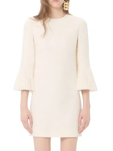 Valentino Garavani Women's Embroidered Crepe Couture Short Dress - Ivory - Size 6 | Thumbnail 2 Valentino Garavani Women's Embroidered Crepe Couture Short Dress - Ivory - Size 6 | Thumbnail 2
