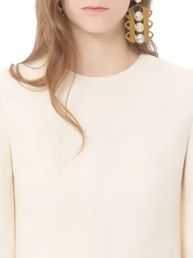 Valentino Garavani Women's Embroidered Crepe Couture Short Dress - Ivory - Size 6 | Thumbnail 5 Valentino Garavani Women's Embroidered Crepe Couture Short Dress - Ivory - Size 6 | Thumbnail 5