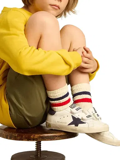 Golden Goose Baby's, Little Kid's & Kid's Old School Leather & Suede Sneakers - White Navy 11 (Child) | Thumbnail 5 Golden Goose Baby's, Little Kid's & Kid's Old School Leather & Suede Sneakers - White Navy 11 (Child) | Thumbnail 5