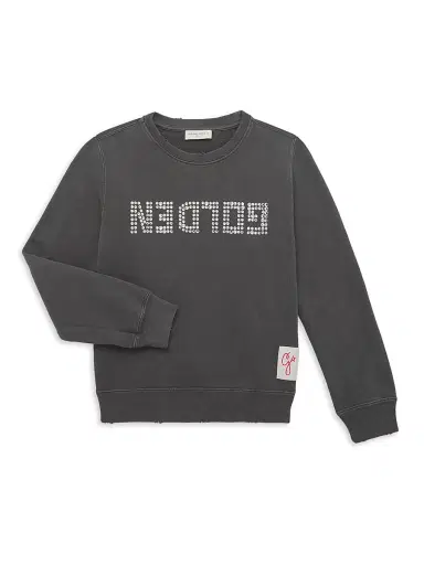 Golden Goose Little Girl's & Girl's Embellished Distressed Crewneck Sweatshirt | Thumbnail 1 Golden Goose Little Girl's & Girl's Embellished Distressed Crewneck Sweatshirt | Thumbnail 1