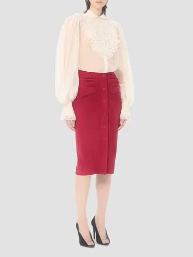 Valentino Garavani Women's Embroidered Organza Shirt | Thumbnail 2 Valentino Garavani Women's Embroidered Organza Shirt | Thumbnail 2