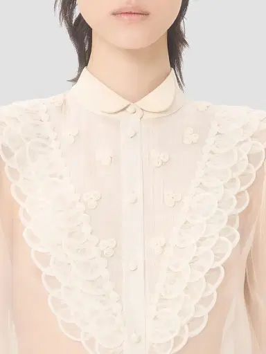 Valentino Garavani Women's Embroidered Organza Shirt | Thumbnail 6 Valentino Garavani Women's Embroidered Organza Shirt | Thumbnail 6