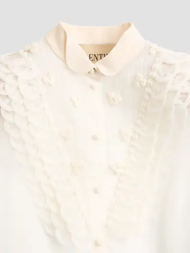 Valentino Garavani Women's Embroidered Organza Shirt | Thumbnail 7 Valentino Garavani Women's Embroidered Organza Shirt | Thumbnail 7