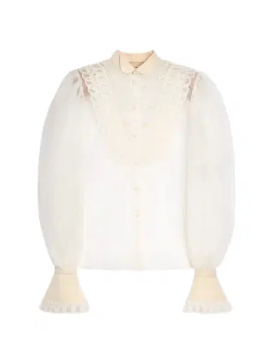 Valentino Garavani Women's Embroidered Organza Shirt | Thumbnail 1 Valentino Garavani Women's Embroidered Organza Shirt | Thumbnail 1