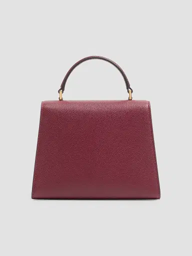 Valentino Garavani Women's V-Sling Top Handle Bag in Grainy Calfskin - Cherry | Thumbnail 4 Valentino Garavani Women's V-Sling Top Handle Bag in Grainy Calfskin - Cherry | Thumbnail 4
