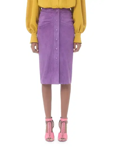Valentino Garavani Women's Suede Skirt - Purple - Size 4 | Thumbnail 2 Valentino Garavani Women's Suede Skirt - Purple - Size 4 | Thumbnail 2