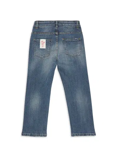 Golden Goose Little Boy's & Boy's Stone Washed Regular-Fit Jeans - Medium Blue | Thumbnail 3 Golden Goose Little Boy's & Boy's Stone Washed Regular-Fit Jeans - Medium Blue | Thumbnail 3