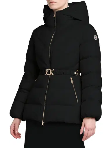 Moncler Women's Brosse Belted Puffer Jacket - Black - Size Large | Thumbnail 3 Moncler Women's Brosse Belted Puffer Jacket - Black - Size Large | Thumbnail 3