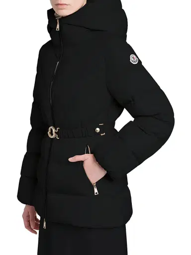 Moncler Women's Brosse Belted Puffer Jacket - Black - Size Large | Thumbnail 5 Moncler Women's Brosse Belted Puffer Jacket - Black - Size Large | Thumbnail 5