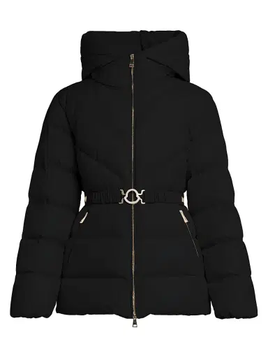 Moncler Women's Brosse Belted Puffer Jacket - Black - Size Large | Thumbnail 1 Moncler Women's Brosse Belted Puffer Jacket - Black - Size Large | Thumbnail 1