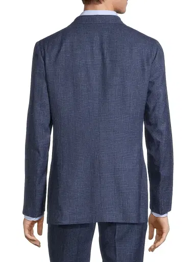Isaia Men's Sanita Wool-Blend Suit Jacket - Blue | Thumbnail 5 Isaia Men's Sanita Wool-Blend Suit Jacket - Blue | Thumbnail 5