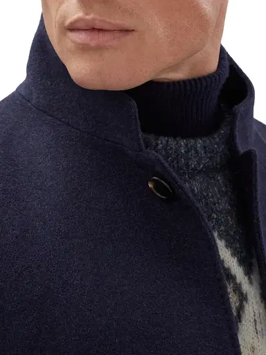 Brunello Cucinelli Men's Water Resistant Lightweight Cashmere Jacket - Cobalt | Thumbnail 4 Brunello Cucinelli Men's Water Resistant Lightweight Cashmere Jacket - Cobalt | Thumbnail 4