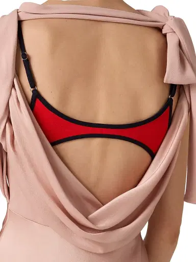Miu Miu Women's Long Satin Dress - Pink | Thumbnail 5 Miu Miu Women's Long Satin Dress - Pink | Thumbnail 5