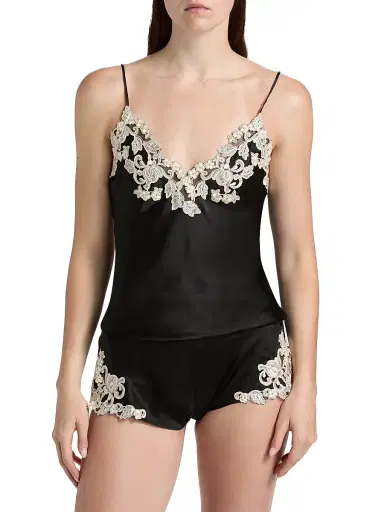 La Perla Women's Lace-Trim Silk Pajamas | Thumbnail 3 La Perla Women's Lace-Trim Silk Pajamas | Thumbnail 3