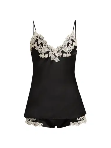 La Perla Women's Lace-Trim Silk Pajamas | Thumbnail 1 La Perla Women's Lace-Trim Silk Pajamas | Thumbnail 1