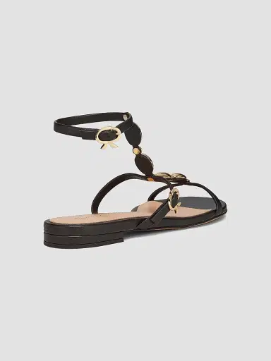 Gianvito Rossi Women's Embellished Leather Sandals - Black | Thumbnail 3 Gianvito Rossi Women's Embellished Leather Sandals - Black | Thumbnail 3