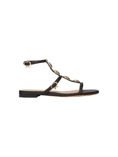 Gianvito Rossi Women's Embellished Leather Sandals - Black | Thumbnail 1 Gianvito Rossi Women's Embellished Leather Sandals - Black | Thumbnail 1
