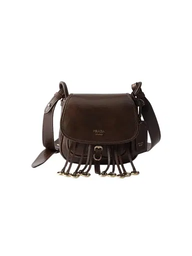 Prada Women's Corsaire Aged Leather Mini Shoulder Bag | Thumbnail 1 Prada Women's Corsaire Aged Leather Mini Shoulder Bag | Thumbnail 1