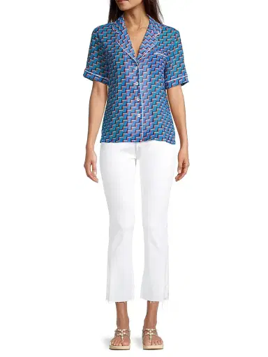 Stella Jean Women's Printed Short-Sleeve Shirt | Thumbnail 2 Stella Jean Women's Printed Short-Sleeve Shirt | Thumbnail 2