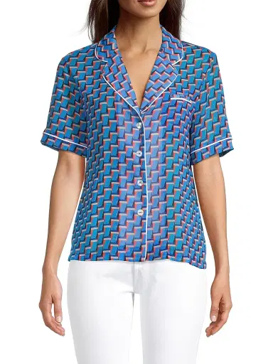 Stella Jean Women's Printed Short-Sleeve Shirt | Thumbnail 3 Stella Jean Women's Printed Short-Sleeve Shirt | Thumbnail 3