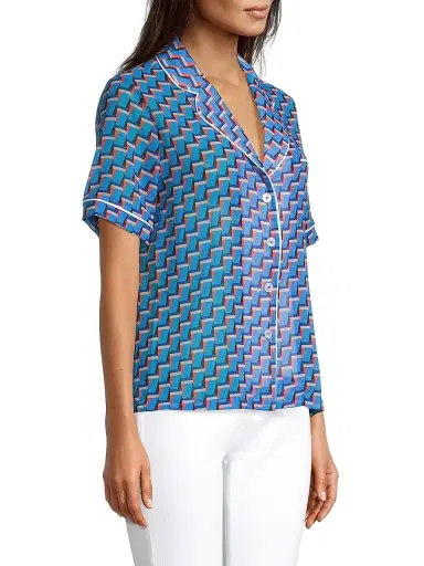 Stella Jean Women's Printed Short-Sleeve Shirt | Thumbnail 4 Stella Jean Women's Printed Short-Sleeve Shirt | Thumbnail 4