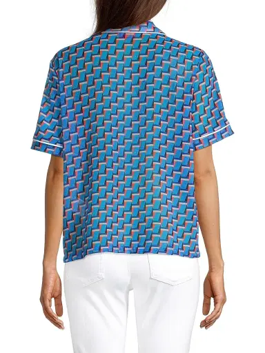 Stella Jean Women's Printed Short-Sleeve Shirt | Thumbnail 5 Stella Jean Women's Printed Short-Sleeve Shirt | Thumbnail 5
