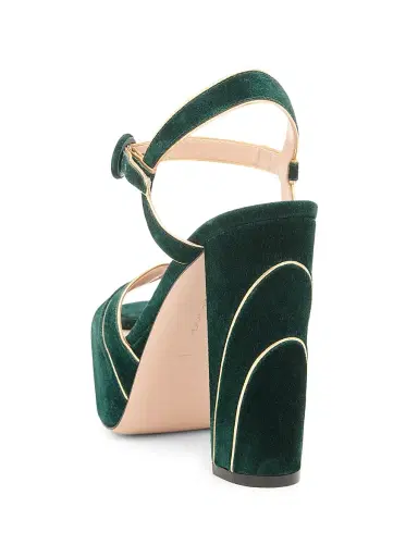 Gianvito Rossi Women's 120MM Suede Platform Sandals - Mekong Hunter | Thumbnail 3 Gianvito Rossi Women's 120MM Suede Platform Sandals - Mekong Hunter | Thumbnail 3