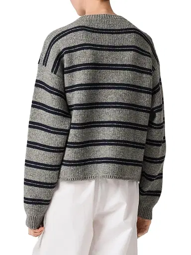 Miu Miu Women's Shetland Knit Cardigan - Grey - Size 6 | Thumbnail 3 Miu Miu Women's Shetland Knit Cardigan - Grey - Size 6 | Thumbnail 3