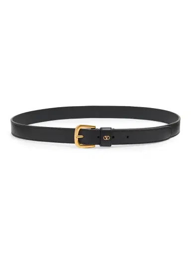 Valentino Garavani Men's VLogo Signature Belt in Shiny Calfskin 25MM - Black - Size 40 | Thumbnail 1 Valentino Garavani Men's VLogo Signature Belt in Shiny Calfskin 25MM - Black - Size 40 | Thumbnail 1