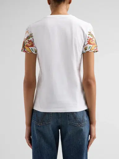 Etro Women's Paisley Butterfly Cotton T-Shirt | Thumbnail 3 Etro Women's Paisley Butterfly Cotton T-Shirt | Thumbnail 3