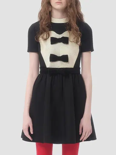 Valentino Garavani Women's Crepe Couture Short Dress | Thumbnail 2 Valentino Garavani Women's Crepe Couture Short Dress | Thumbnail 2