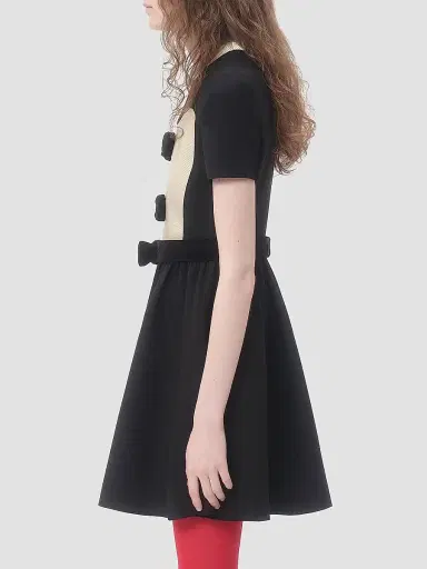 Valentino Garavani Women's Crepe Couture Short Dress | Thumbnail 3 Valentino Garavani Women's Crepe Couture Short Dress | Thumbnail 3