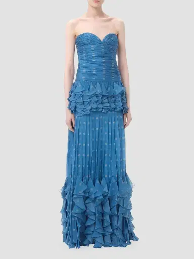 Valentino Garavani Women's Plusdepois Print Chiffon Long Dress | Thumbnail 2 Valentino Garavani Women's Plusdepois Print Chiffon Long Dress | Thumbnail 2