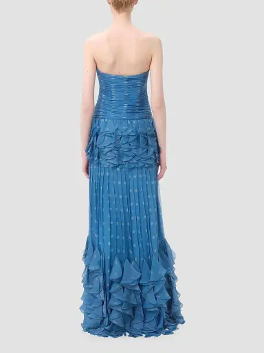 Valentino Garavani Women's Plusdepois Print Chiffon Long Dress | Thumbnail 5 Valentino Garavani Women's Plusdepois Print Chiffon Long Dress | Thumbnail 5