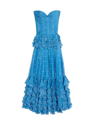 Valentino Garavani Women's Plusdepois Print Chiffon Long Dress | Thumbnail 1 Valentino Garavani Women's Plusdepois Print Chiffon Long Dress | Thumbnail 1