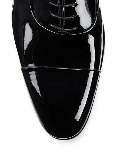 Santoni Men's Isaac Patent Leather Dress Shoes - Black - Size 10 | Thumbnail 4 Santoni Men's Isaac Patent Leather Dress Shoes - Black - Size 10 | Thumbnail 4
