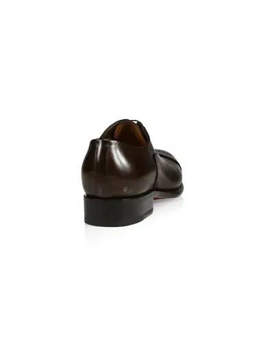 Santoni Men's Formal Lace-Up Cap-Toe Leather Oxfords - Dark Brown - Size 9.5 | Thumbnail 3 Santoni Men's Formal Lace-Up Cap-Toe Leather Oxfords - Dark Brown - Size 9.5 | Thumbnail 3