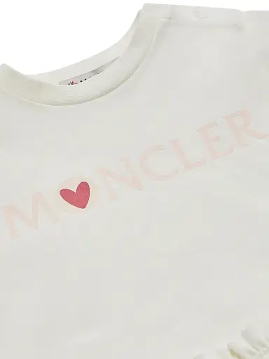 Moncler Baby Girl's & Little Girl's Set in Cotton - White Pink 12 Months | Thumbnail 3 Moncler Baby Girl's & Little Girl's Set in Cotton - White Pink 12 Months | Thumbnail 3