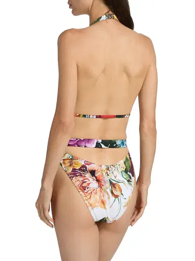 Dolce & Gabbana Women's Floral One-Piece Halterneck Swimsuit | Thumbnail 4 Dolce & Gabbana Women's Floral One-Piece Halterneck Swimsuit | Thumbnail 4