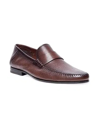 Santoni Men's Paine Tumbled Leather Loafers | Thumbnail 2 Santoni Men's Paine Tumbled Leather Loafers | Thumbnail 2