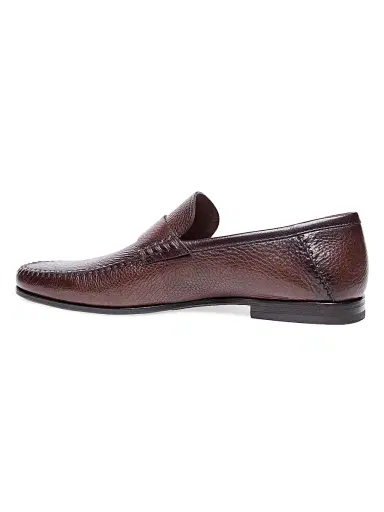 Santoni Men's Paine Tumbled Leather Loafers | Thumbnail 5 Santoni Men's Paine Tumbled Leather Loafers | Thumbnail 5
