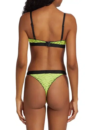 Versace Women's Greca Signature Tulle Bralette | Thumbnail 4 Versace Women's Greca Signature Tulle Bralette | Thumbnail 4