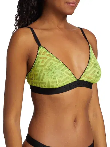 Versace Women's Greca Signature Tulle Bralette | Thumbnail 5 Versace Women's Greca Signature Tulle Bralette | Thumbnail 5