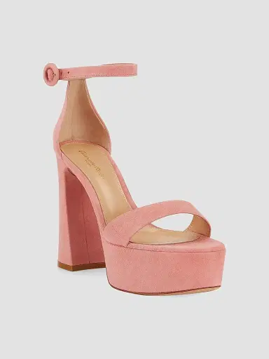 Gianvito Rossi Women's Holly 70MM Suede Platform Sandals - Camellia | Thumbnail 2 Gianvito Rossi Women's Holly 70MM Suede Platform Sandals - Camellia | Thumbnail 2