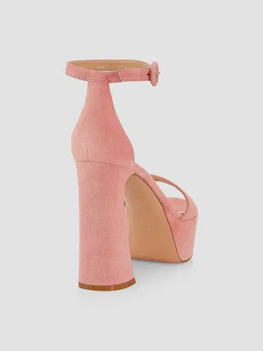 Gianvito Rossi Women's Holly 70MM Suede Platform Sandals - Camellia | Thumbnail 3 Gianvito Rossi Women's Holly 70MM Suede Platform Sandals - Camellia | Thumbnail 3